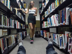 Blowjob in Library